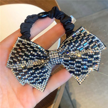 Sparkling Full Rhinestone Bow Hair Tie Scrunchie - $4.20