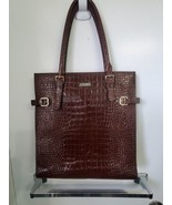 RARE KATE SPADE Knightsbridge Croc Embossed Patent Leather Rich Brown  - £180.41 GBP