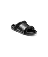 Stacy Adams Monty Slide Sandal Crocodile Print Faux Fur Black 25560-001 - €60,04 EUR