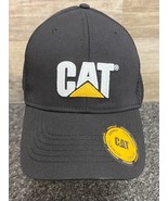 Caterpillar Baseball Cap Excavator CAT Flat Brim Hat Flex Fit L/XL from ... - $21.28