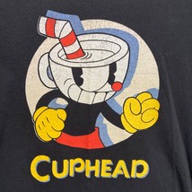Vintage Cuphead T-Shirt Adult L Black Mens Cotton Graphic Tee Studio MDH... - $18.73
