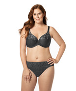 Elila 2401 Embroidered Black Full Coverage Underwire Bra  - $60.00