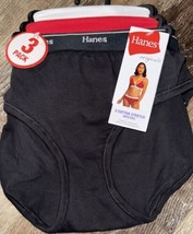 Hanes Originals 3-Pair Womens Hipster Underwear Panties Cotton Blend (A) ~ L/7 - £18.12 GBP