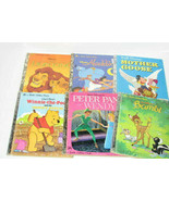 Lot of 6 Disney Little Golden Books Lion King, Bambi, Peter Pan, Aladdin - £19.53 GBP