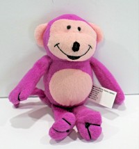 Monkey Pink Purple 5&quot; Stuffed Plush Animal  - $7.56