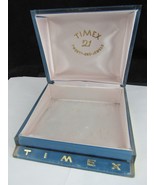 Vintage Wrist Watch Blue Box Case Display 21 JEWEL TIMEX - $42.99 CAD