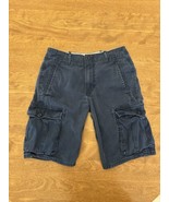 Levi&#39;s Shorts Men’s 28 Navy Blue Cargo Baggy Utility Khaki Dad Hiking 10... - $14.11