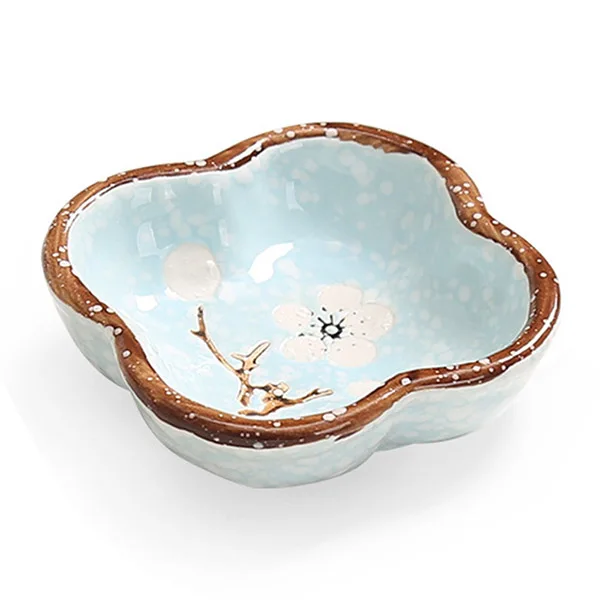 1pc Japanese Creations White Ceramic Sauce Dish Kitchen Seasoning Flower 2 - $5.46 CAD