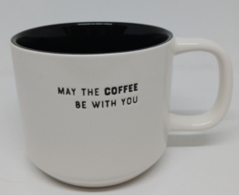 White And Black “May The Coffee Be With You” Coffee Cup, 16 Oz. - £7.48 GBP