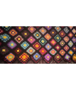 Hand crochet 50 x 43 Granny Square Afghan Throw Blanket Cottage Core Hea... - $49.99
