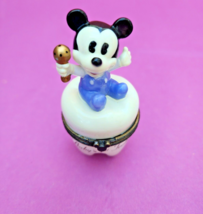 Disney Baby Mickey Porcelain Hinged Box Baby&#39;s 1st Tooth - $13.97