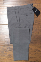 Hugo Boss Men&#39;s Genius Wool Reg Fit Gray Dress Pants Hemmed EU 56 US 40x34 - $70.18