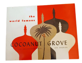 1960 Souvenir Photo Folder Cocoanut Grove Ambassador Hotel Los Angeles CA - £15.47 GBP
