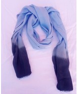 Original Moroccan Berber Tuareg Scarf Authentic Blue Light Headgear Perf... - $856.64 MXN