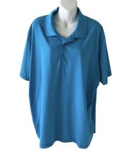 Adidas Golf Performance Polo Shirt -XXL- Teal Blue Soft Tennis Men’s Shirt - £11.71 GBP