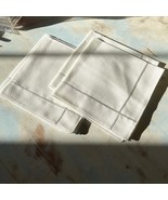 Vintage Lot of 4 Linen Dinner Napkins – Cream w/ Silver Cross Stitch 195... - $24.57 CAD