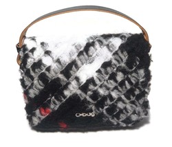 NWT OBAG Black and White Wool Leather Mini Tote Handbag - $69.99