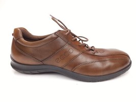 Ecco Sky Women&#39;s Size 39 8-8.5 Brown Leather  Walking Work Shoe Comfy - £31.38 GBP