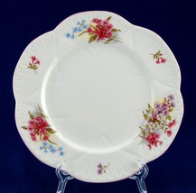 Shelley Stocks Dainty Shape Lunch Dessert Salad Plate Pink Rim 13428 Mint - £19.44 GBP