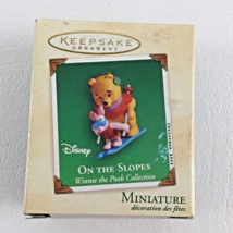 Hallmark Keepsake Ornament Disney Winnie The Pooh On The Slopes Miniature 2002 - $20.74