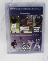 Colorado Rockies 2003 April Edition MLB Baseball Pocket Schedule Coca-Cola - £1.54 GBP