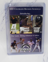 Colorado Rockies 2003 April Edition MLB Baseball Pocket Schedule Coca-Cola - £1.48 GBP