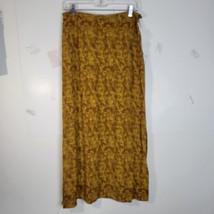 NWT Womens Outfit JPR Yellow/Brown 100% Rayon Longer Skirt USA made Large - $14.81