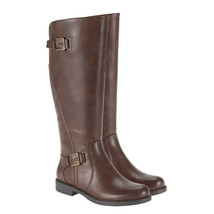 Baretraps Carmen Riding Zip-Up &amp; Buckle Boots US Women&#39;s Sz 7.5 Brown Footwear - £38.88 GBP