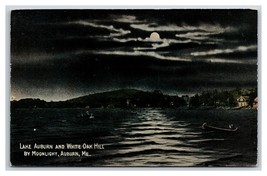 Night View Lake Auburn White Oak Hill Auburn Maine ME UNP Unused DB Postcard U8 - £4.62 GBP