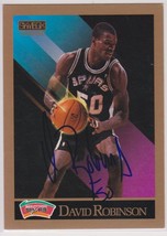 David Robinson Signed Autographed &#39;90 Skybox Basketball Card - San Anton... - £64.33 GBP