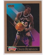 David Robinson Signed Autographed &#39;90 Skybox Basketball Card - San Anton... - £63.92 GBP