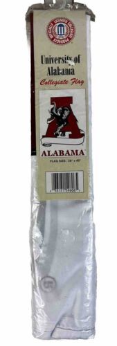 ALABAMA CRIMSON TIDE 28"X40" Double Sided Banner Flag - NCE White & Crimson NOS - £21.14 GBP