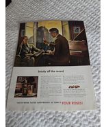 Magazine Ad* - 1940&#39;s- Four Roses Whiskey - Strictly off the record - $162.66 MXN