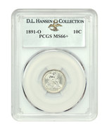 1891-O 10C PCGS MS66+ ex: D.L. Hansen - £3,323.75 GBP