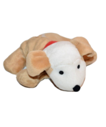 Hallmark Plush Beanie 8&quot; Brown White tongue out Puppy dog plush lovey - $22.28