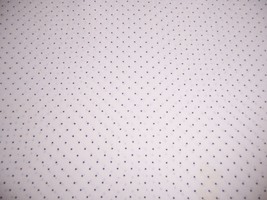 2.75yds Italian Silk Crepe De Chine Fabric White W/ Black Pin Dots Print - £48.11 GBP