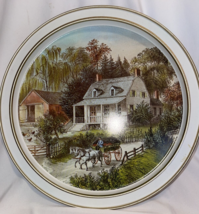 Collectors Plate Currier and Ives The American Homestead Summer Beverage... - $14.84