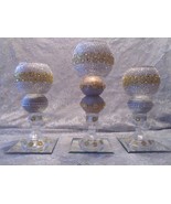 3pc. Silver & Gold Bling Candleholder Set - $78.09