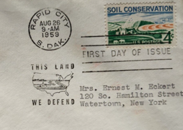 US FDC First Day of Issue Cover SOIL CONSERVATION MOVEMENT IN AMERICA 1959 - $9.98