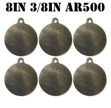 3/8&quot; AR500 Hardened 8&quot; Metal Steel Shooting Range Rifle/Pistol Target Gongs 6pc - £113.21 GBP