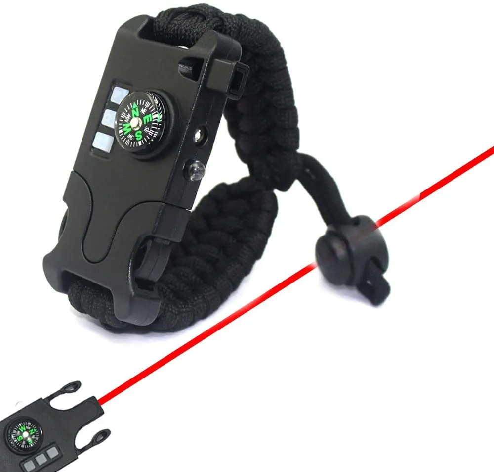 Paracord Bracelet Survival Rechargeable Survival Wirst with LED Flashlight - £15.43 GBP+