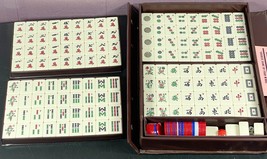 Mah Jongg Set Four Winds white tiles Complete Vintage Mah Jong Mahjong 1970s - £78.29 GBP