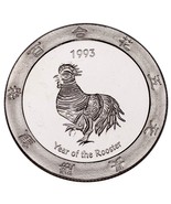 1993 Anno Del Gallo .999 Argento 1 Oncia Gaming Round Artichoke Joe&#39;s Ca... - $84.94