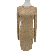 Sheer Dress Nude Bodycon Gem womens size large fantasy lover pearl outfit - $22.77