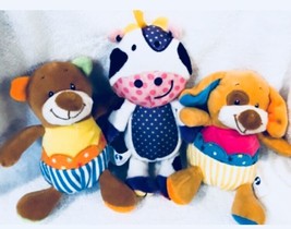 Lot of Baby Infant Soft Toys Animals play bear cow dog circus - £19.28 GBP