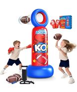 Kids Inflatable Punching Bag 2-in-1 Boxing Bag Football Toss Game Exerci... - $64.00