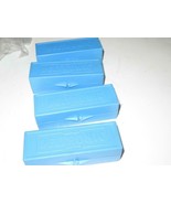FOUR EMPTY DELTRONICS BLUE PLASTIC BOXES - GREAT FOR PARTS STORAGE- EXC-... - $45.20 MXN