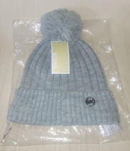 Michael Kors Light Grey Beanie With Pom Hat Women&#39;s One Size New MIK-FA-002 - $14.84