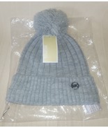 MICHAEL KORS Light Grey Beanie with Pom Hat Women&#39;s One Size NEW MIK-FA-002 - $14.84