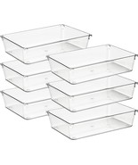 Ravinte 6 Pack Drawer Organizer - 6&quot; X 9&quot; Plastic Storage Bins, Acrylic - $30.99